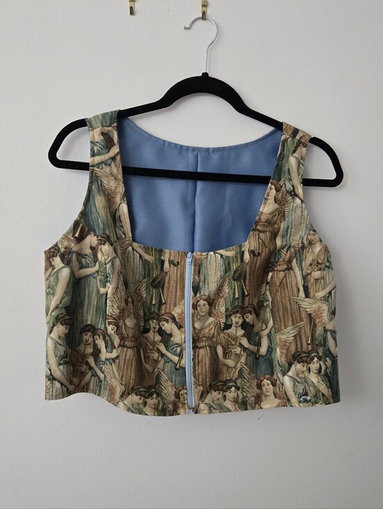 Handmade Tops - Handmade Angel Patterned Vest